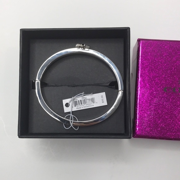 New COACH Silver Shooting Star Bangle Bracelet - Picture 5 of 9